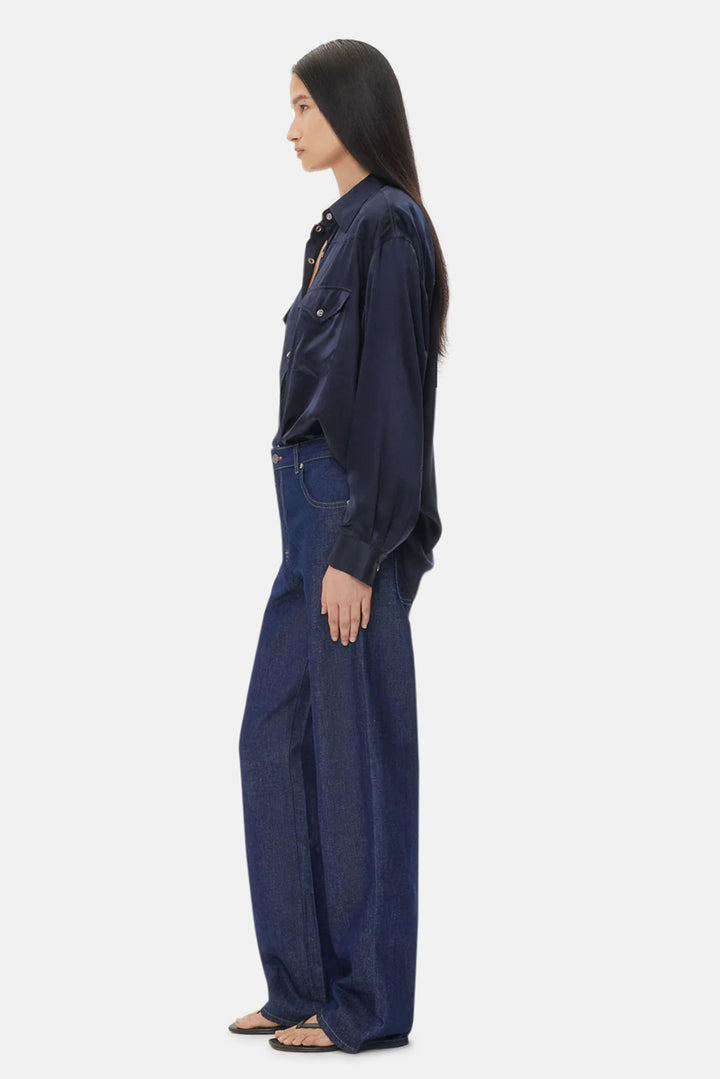 Dutton Shirt in Silk Midnight
