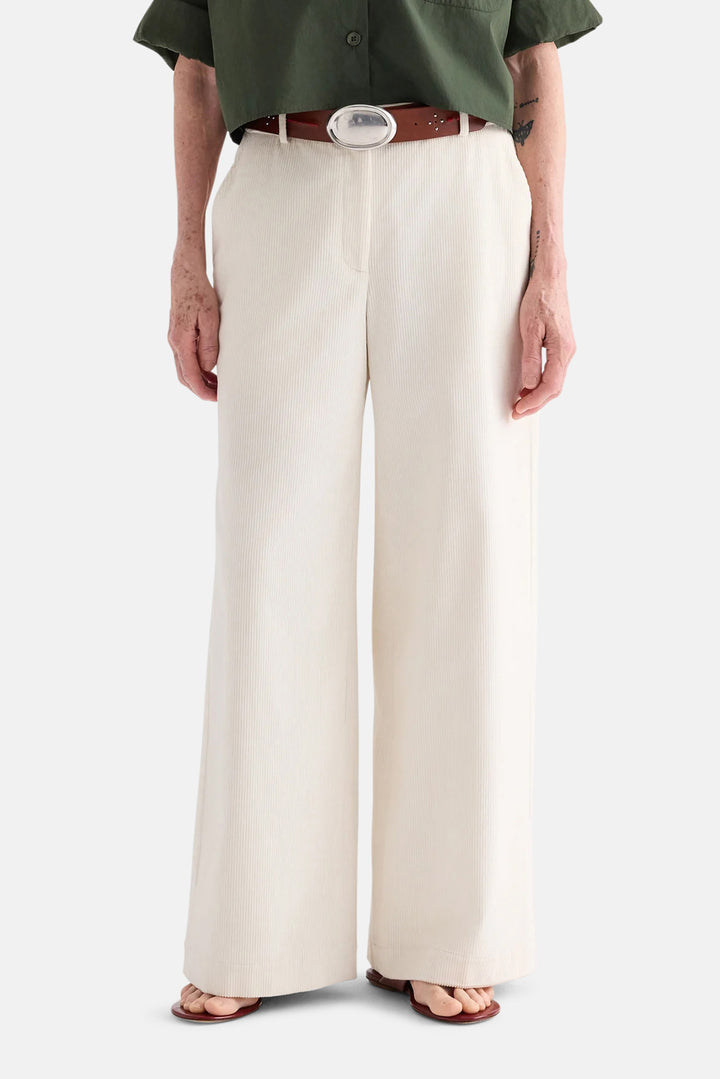Dylan Pant in Corduroy White