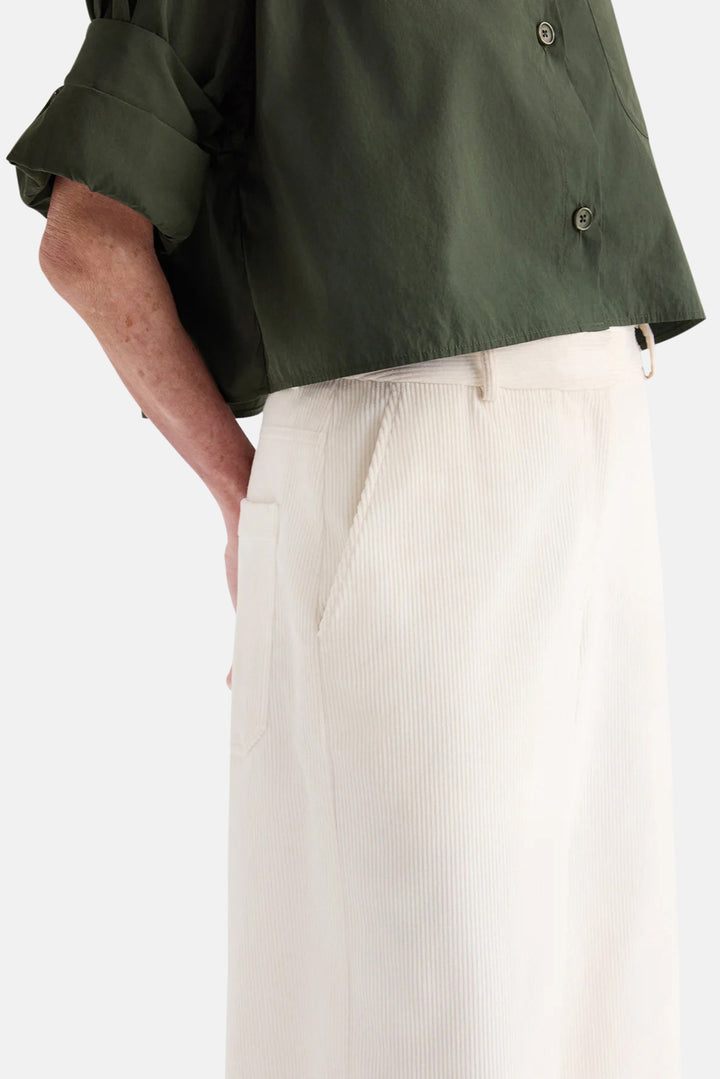 Dylan Pant in Corduroy White