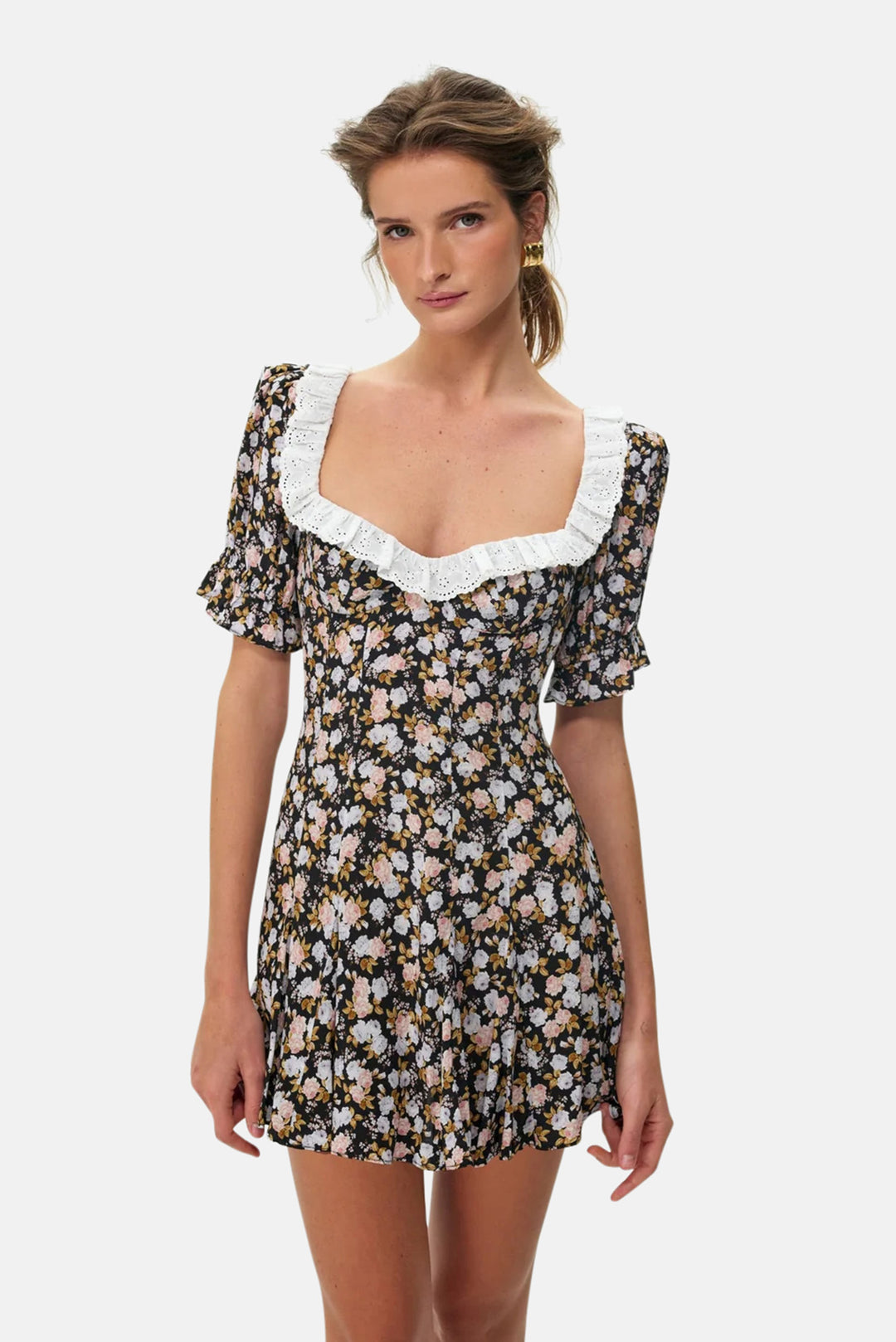 Canyon Blossom Mini Dress Black