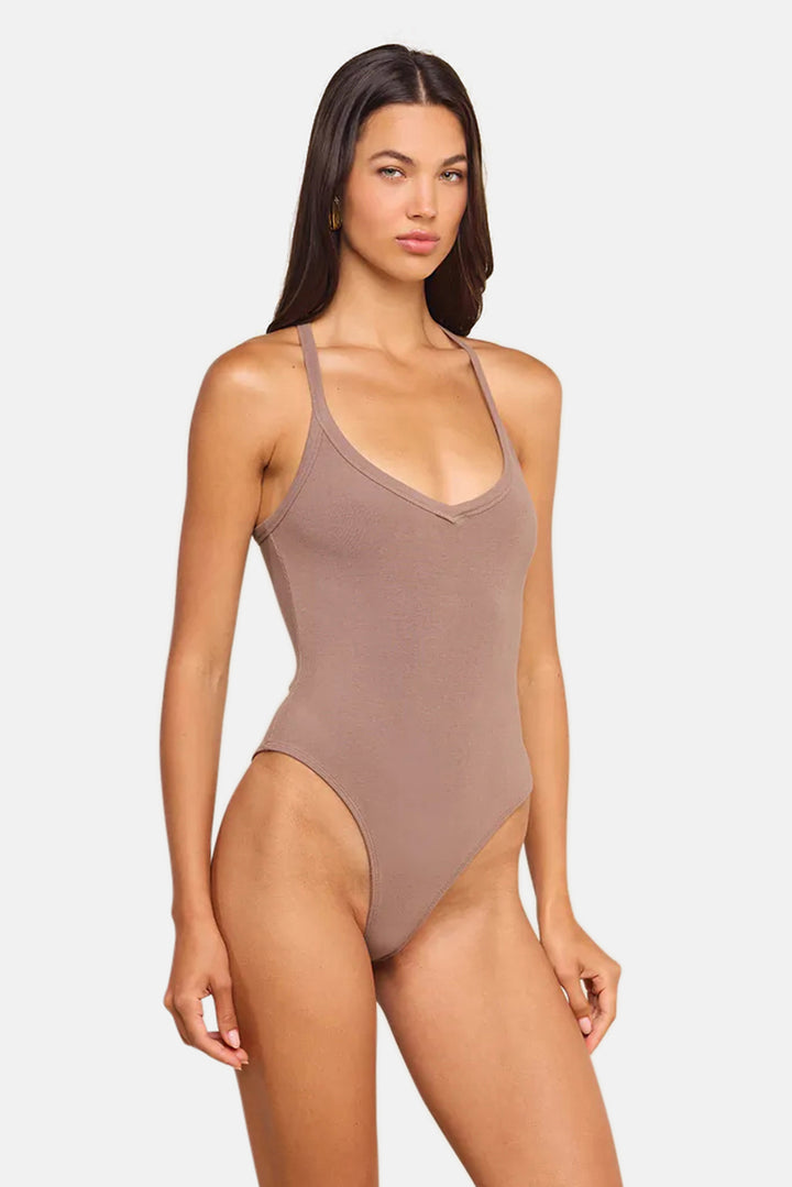 Wrenna Racerback Bodysuit Cardamom