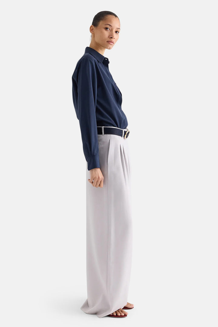 Avery Pant in Couture Stretch Suiting Vapor Blue