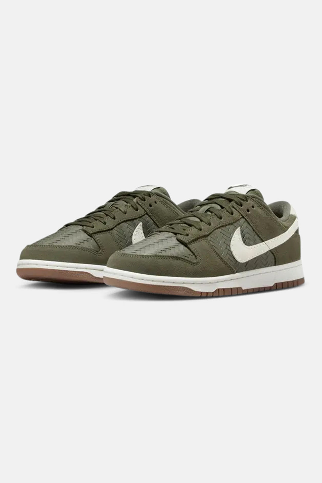 Women's Dunk Low Premium SE Woven 'Medium Olive/Gum'