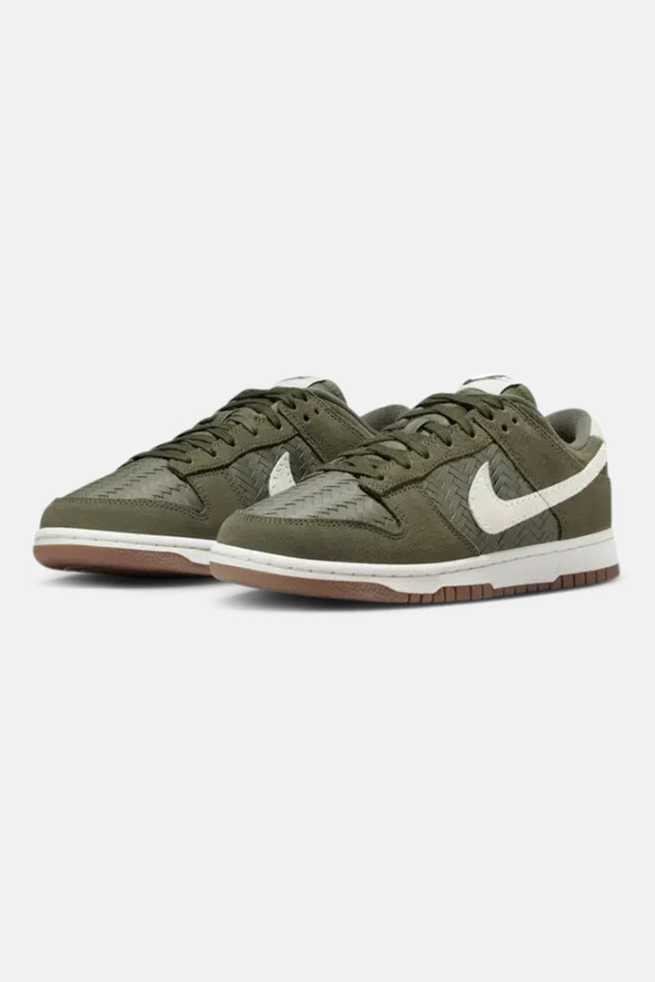Women's Dunk Low Premium SE Woven 'Medium Olive/Gum'