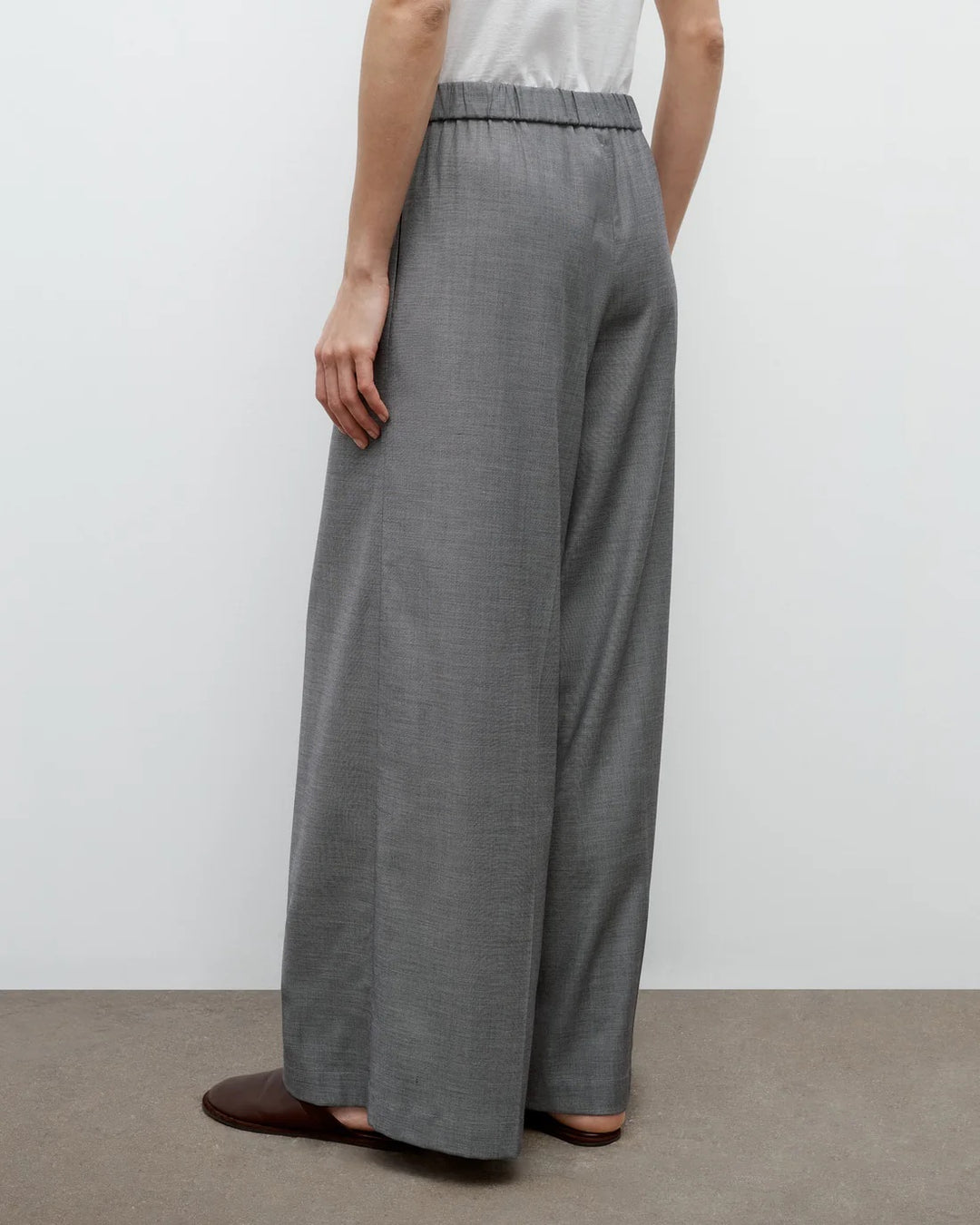 Eva Pant Wool/Viscose Medium Heather Grey