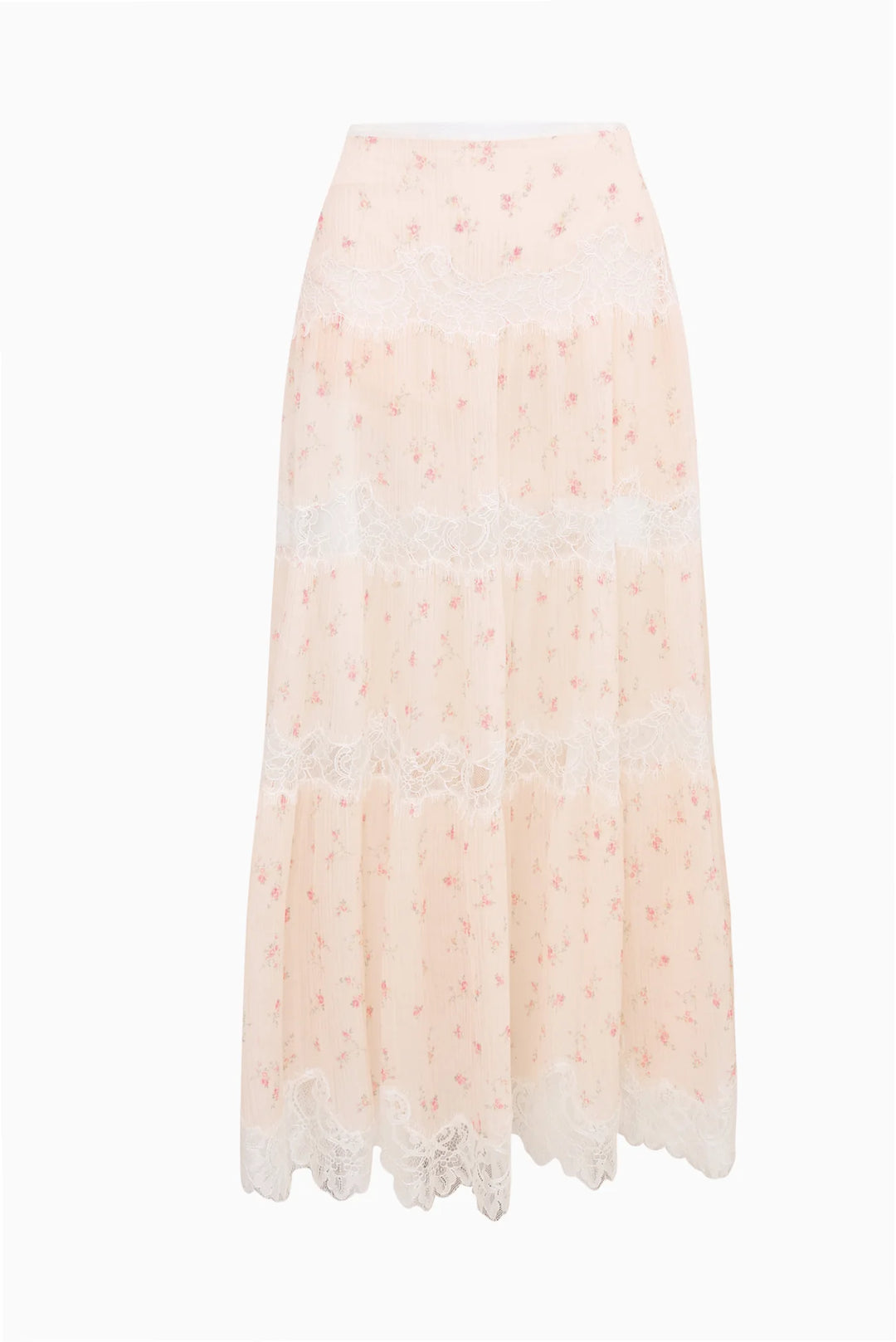 Everhart Cotton-Silk Lace Maxi Skirt Sweet Nectar