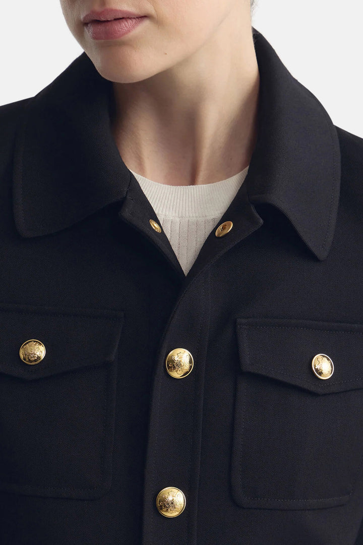 Edna Cropped Jacket Black