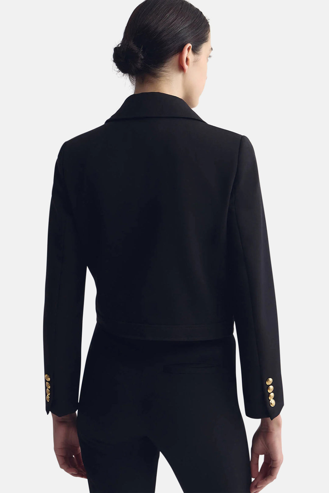 Edna Cropped Jacket Black
