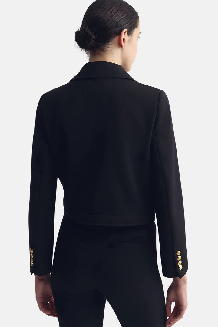 Edna Cropped Jacket Black