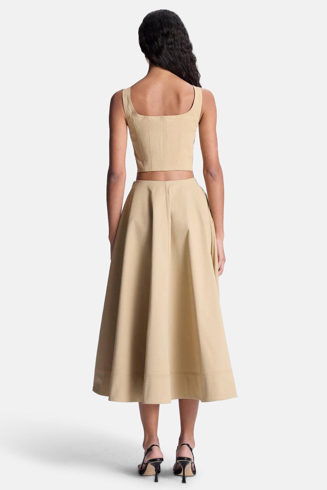 Eleanor Midi Skirt Desert Beige