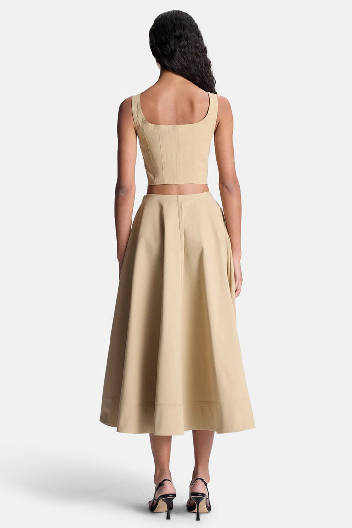 Eleanor Midi Skirt Desert Beige