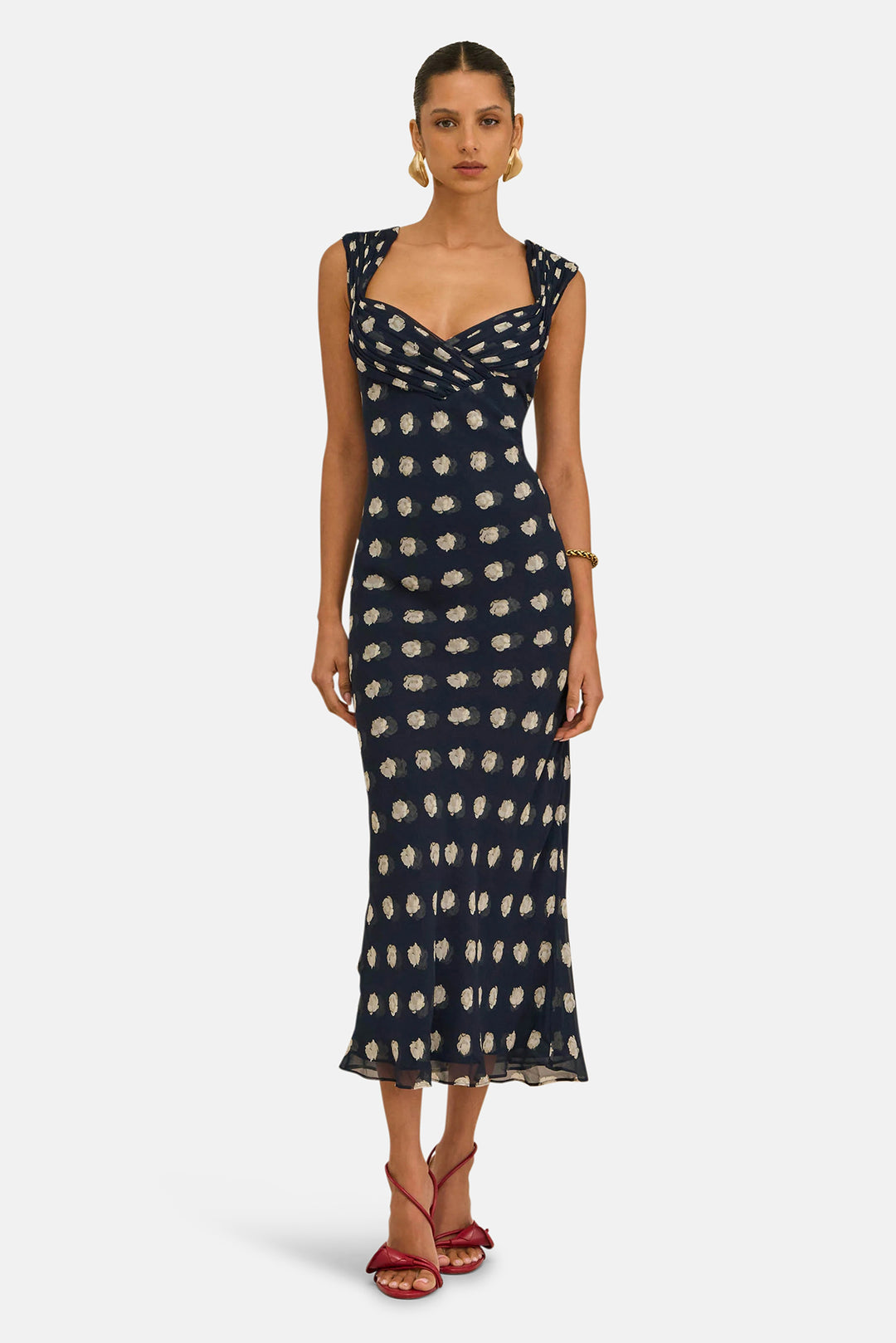Eliseo Dress Small Dot Deep Lake