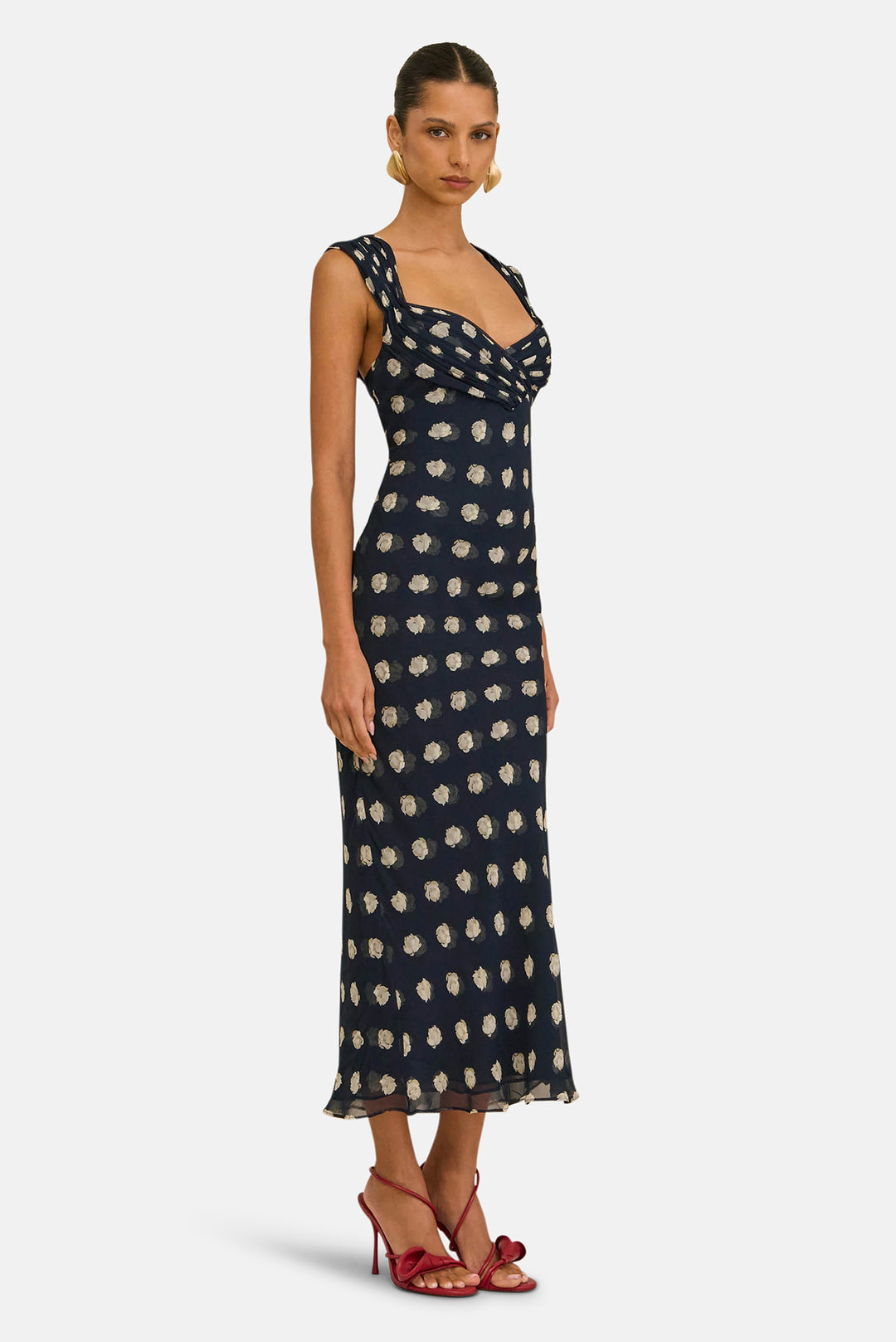 Eliseo Dress Small Dot Deep Lake