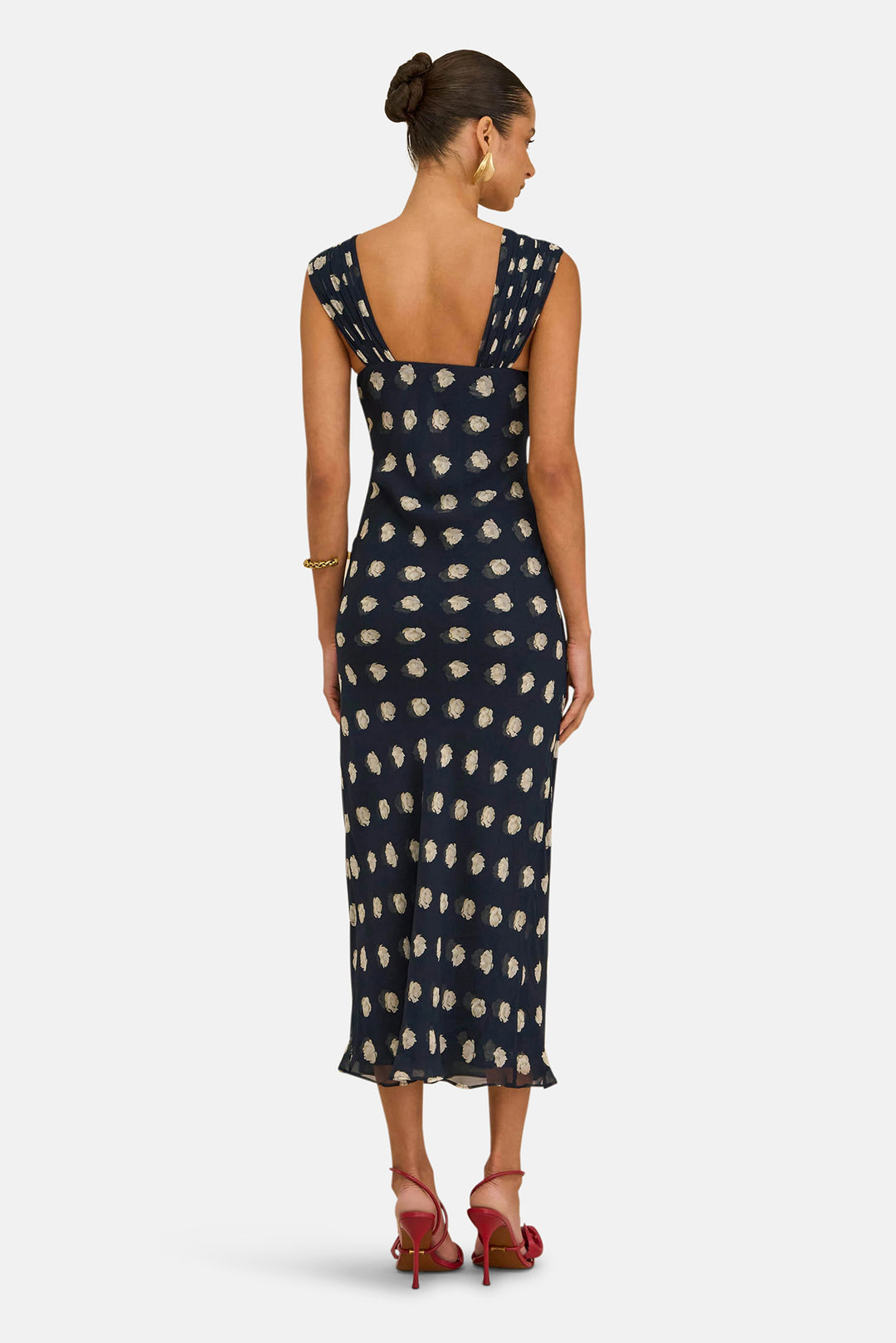Eliseo Dress Small Dot Deep Lake