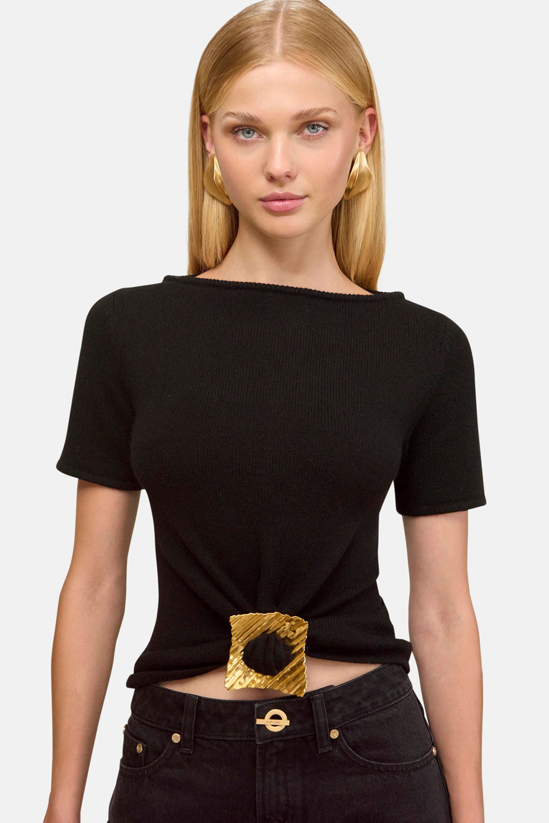 Ellen Knit Top Black