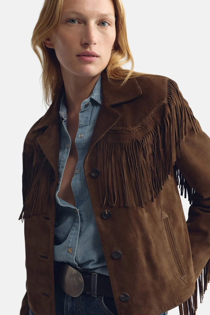 Eloi Suede Jacket Hazelnut