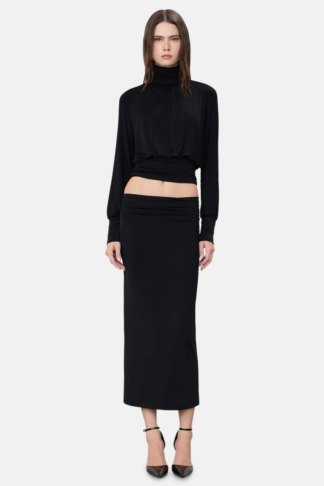 Elsa Midi Skirt Black