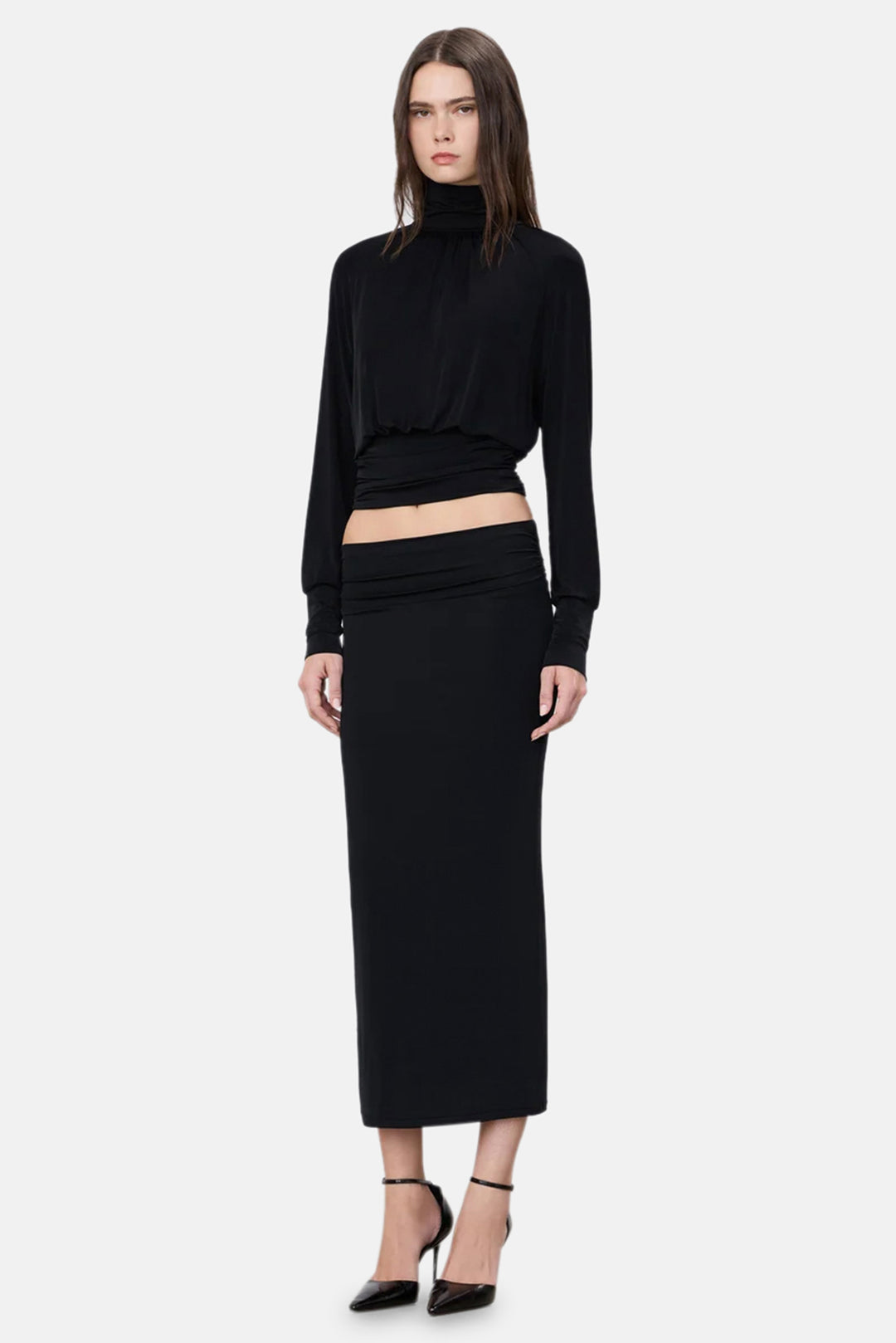 Elsa Midi Skirt Black