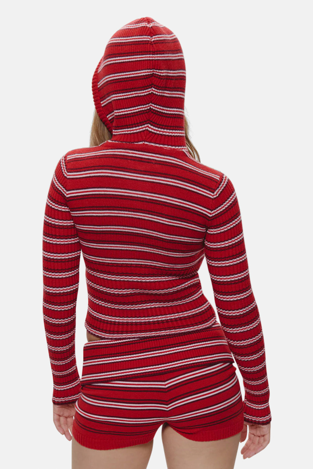 Estelle Knit Booty Shorts Strawberry Stripe