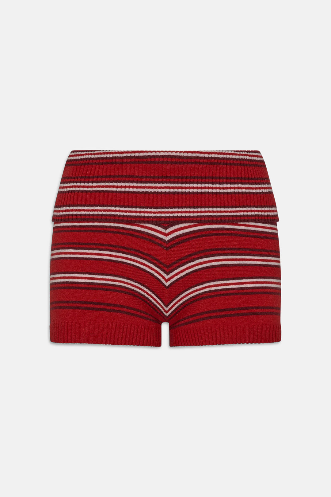 Estelle Knit Booty Shorts Strawberry Stripe