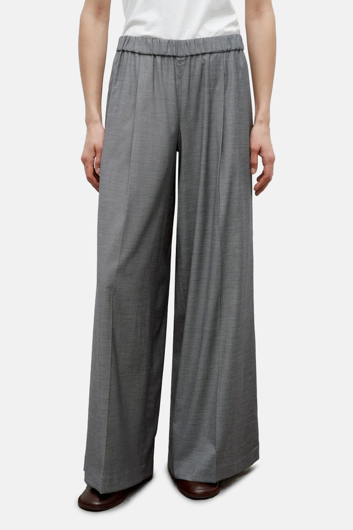 Eva Pant Wool/Viscose Medium Heather Grey