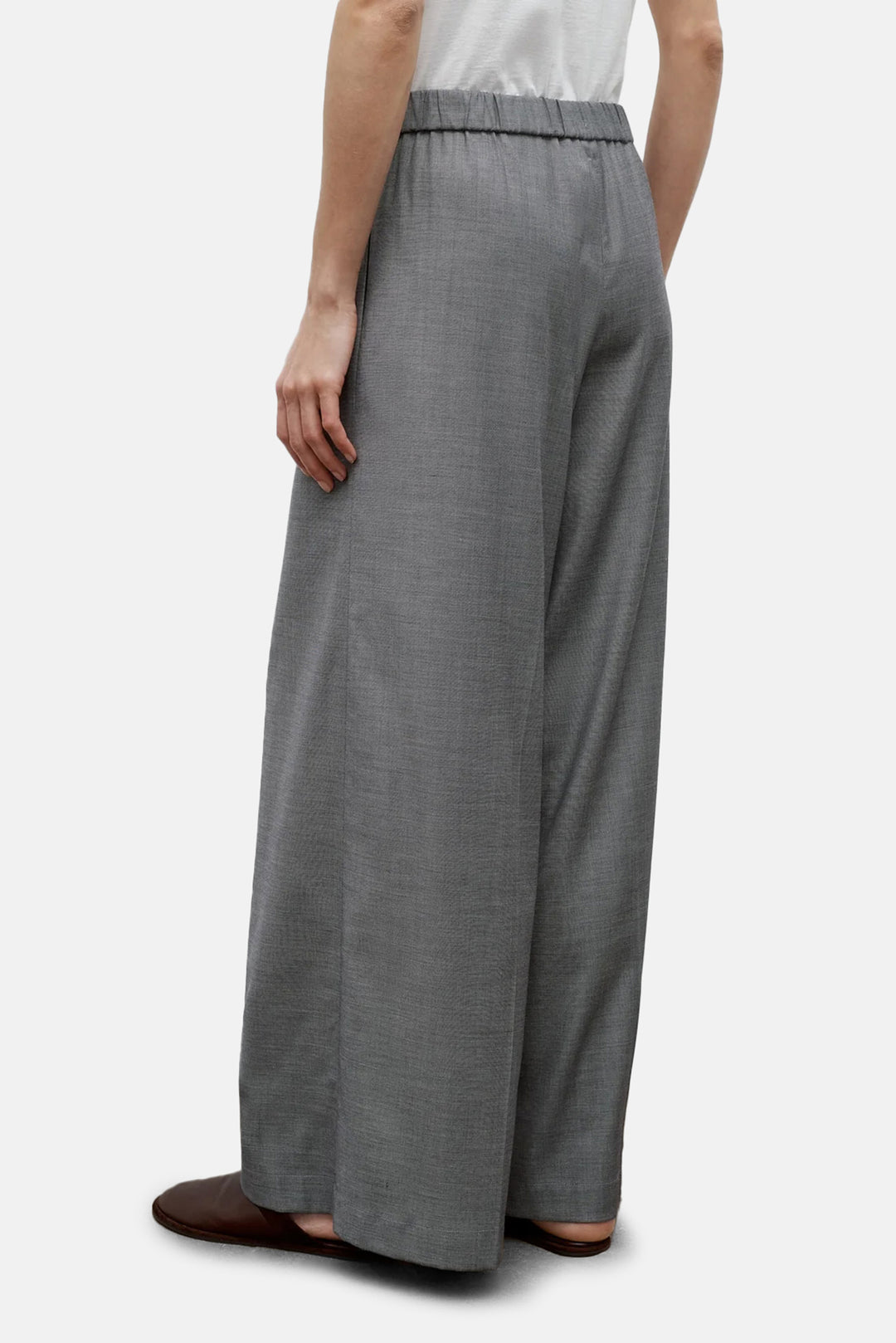 Eva Pant Wool/Viscose Medium Heather Grey