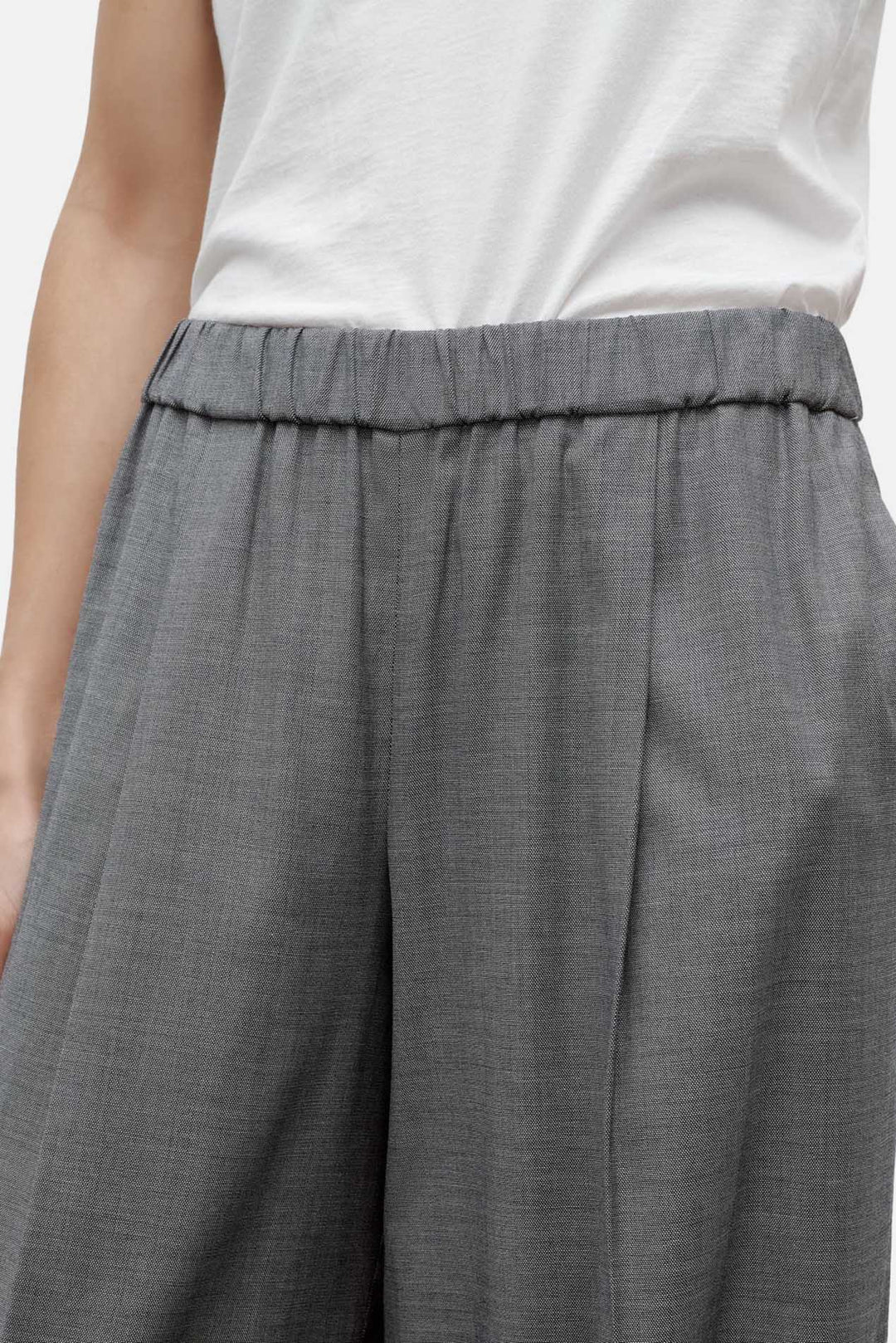 Eva Pant Wool/Viscose Medium Heather Grey