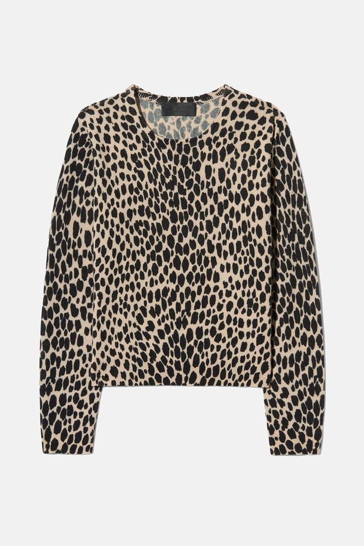 Laevin Printed Sweater Cheetah Print
