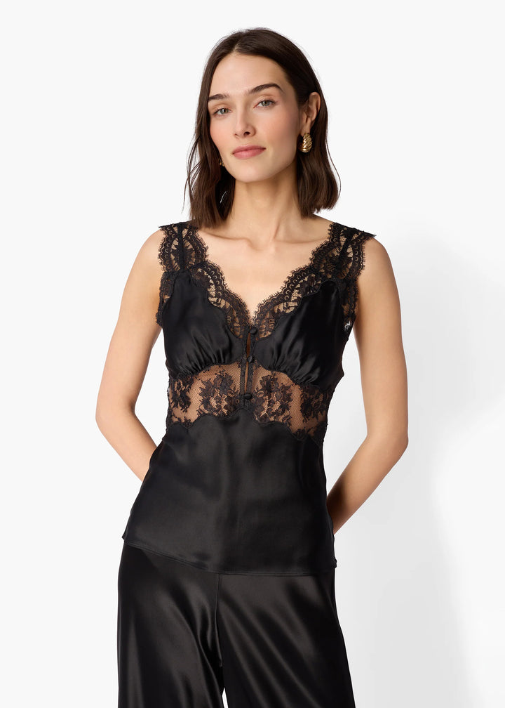 Ada Silk Camisole Black