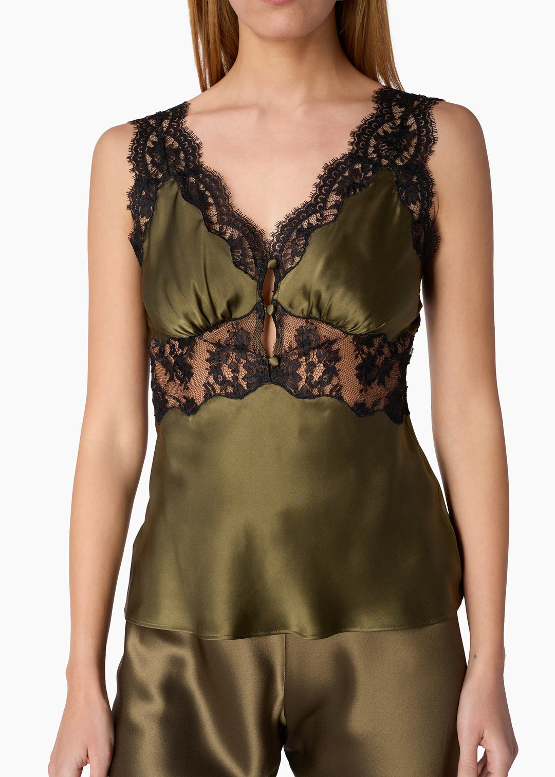 Ada Silk Camisole Camouflage