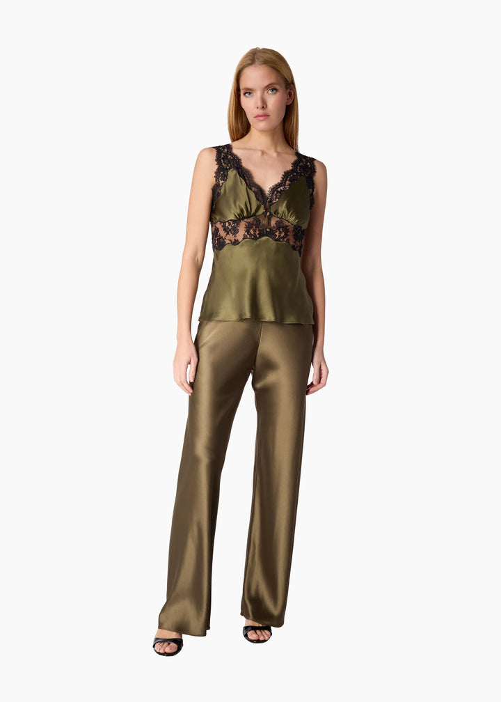 Ada Silk Camisole Camouflage