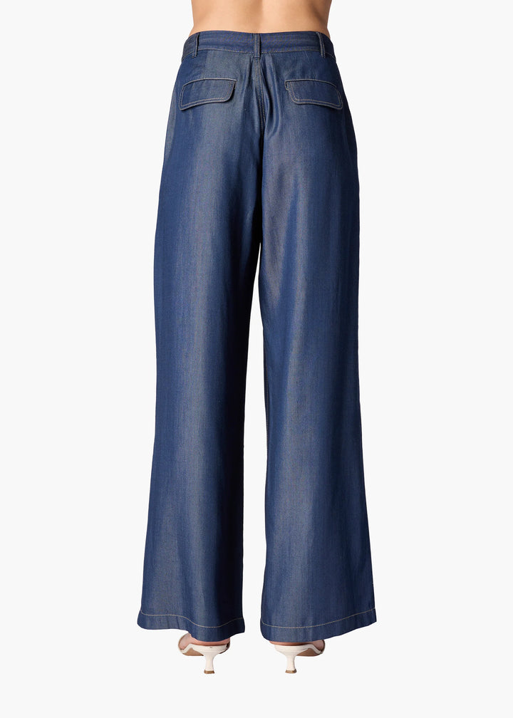 Sheldon Chambray Trouser Dark Wash