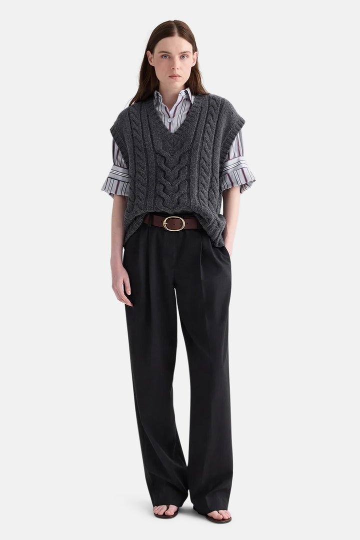 Pops Vest in Charcoal Grey