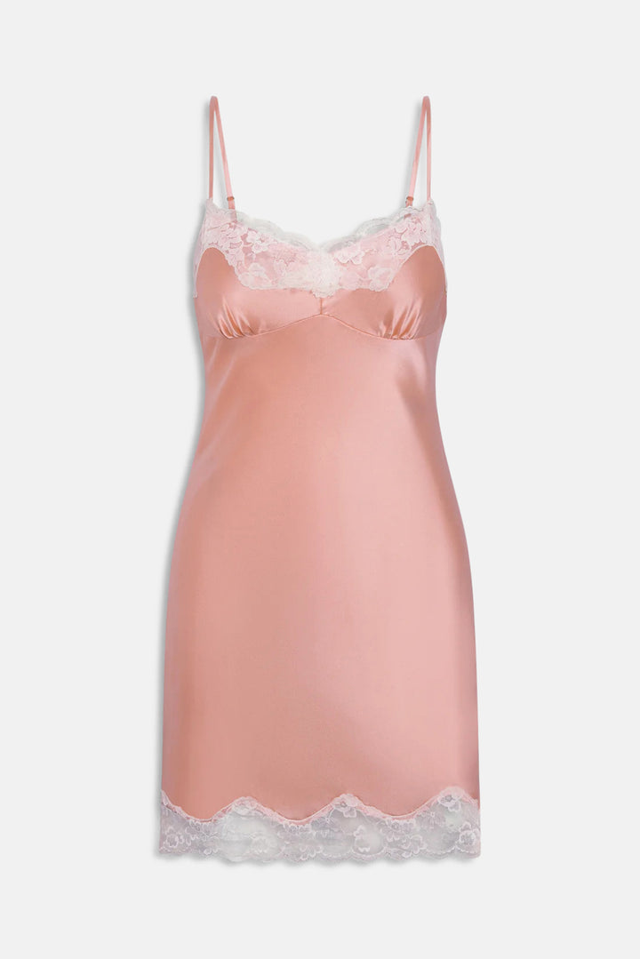 Liz Silk Mini Dress Sunrise Peach