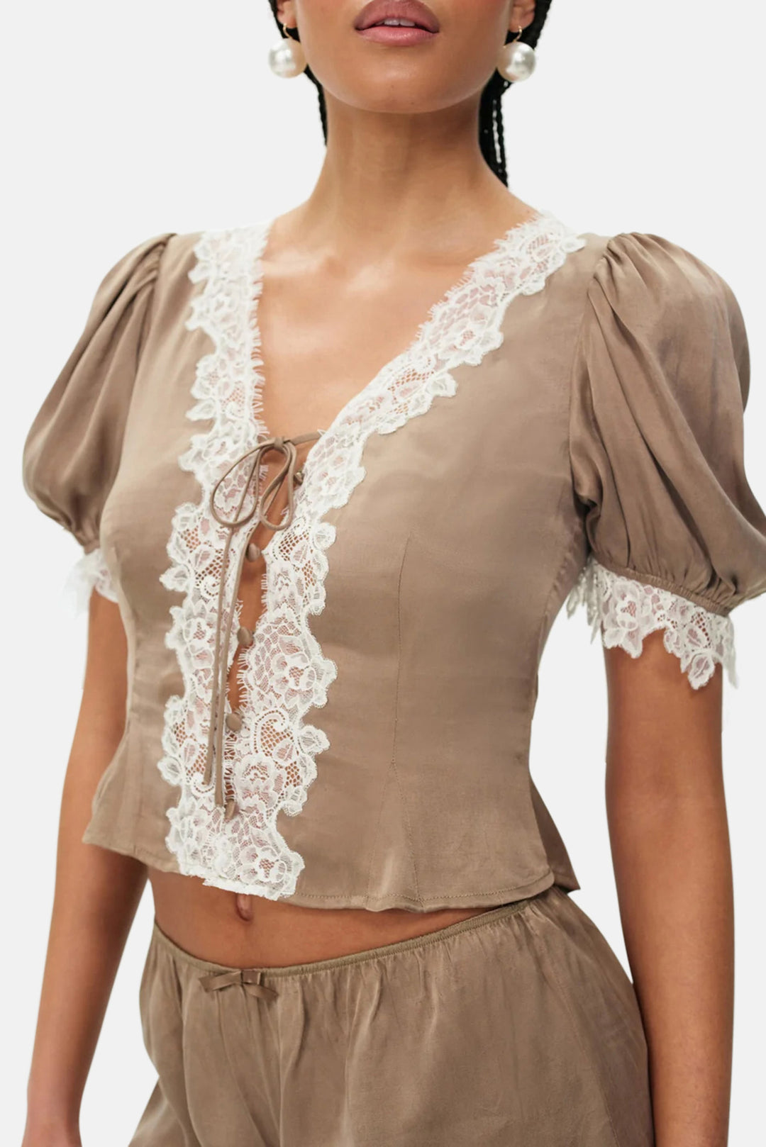 Luna Top Brown