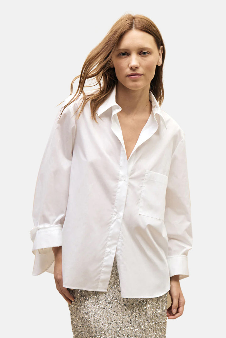 New Morning After Shirt In Super Fine Cotton White