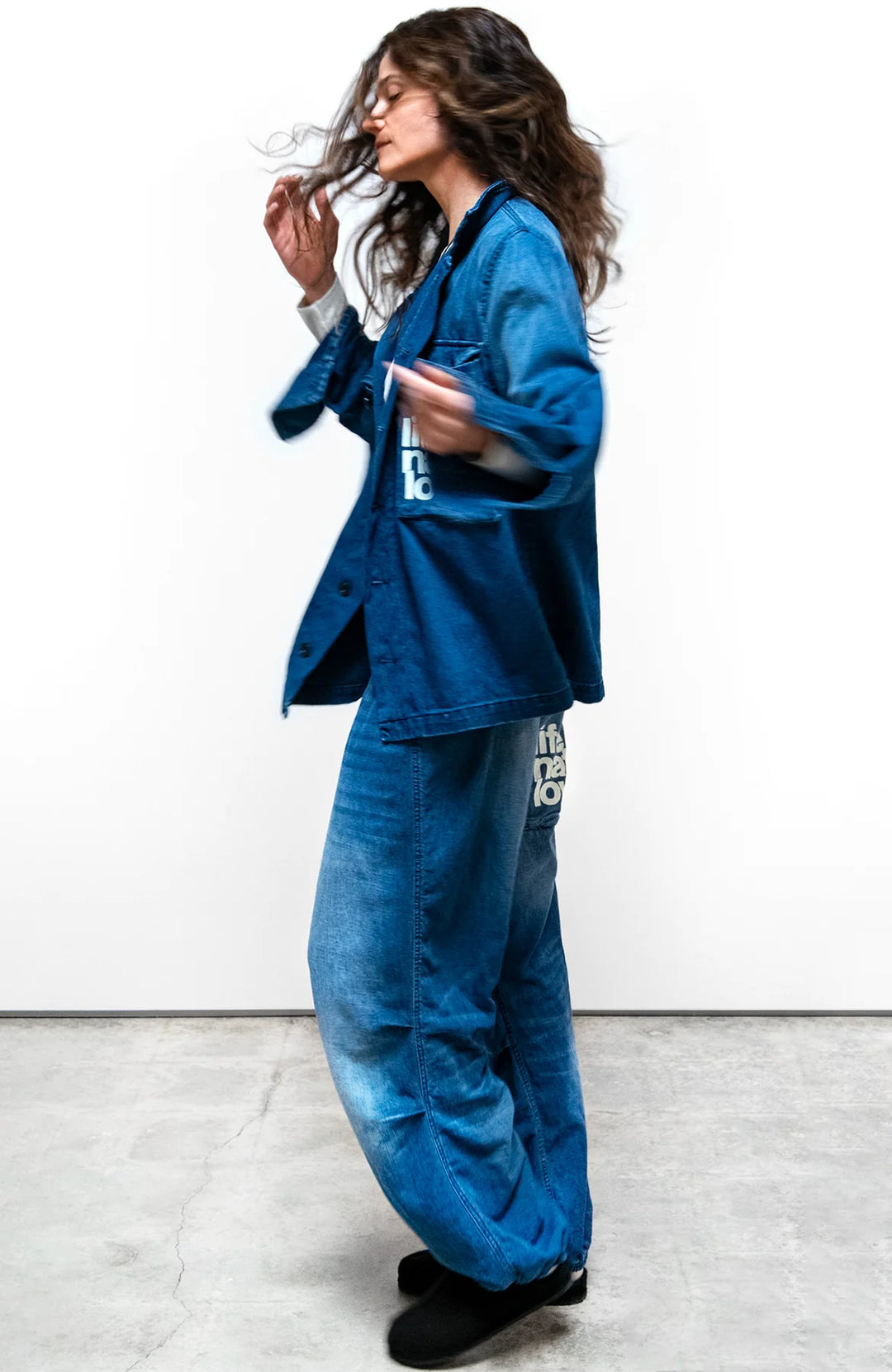 LNL Indigo Worshop/Uniform Loose Drawcord Biggy - Indigo Blues