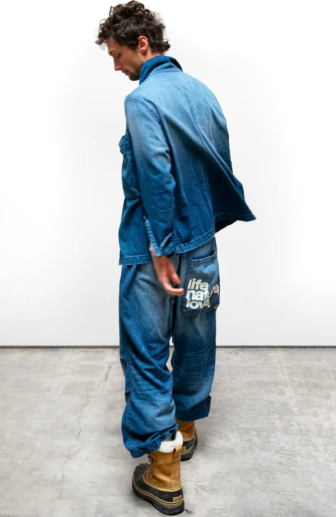LNL Indigo Worshop/Uniform Loose Drawcord Biggy - Indigo Blues