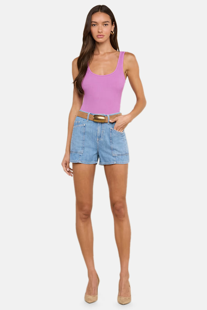 Nica Scoopneck Bodysuit Vivid Violet