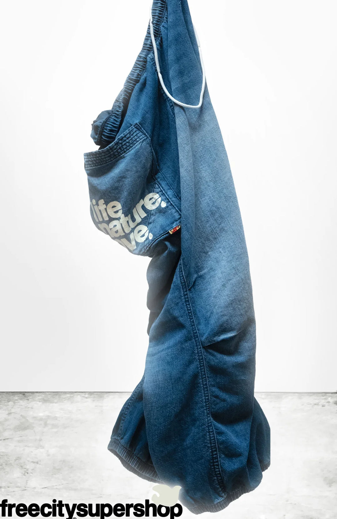 LNL Indigo Worshop/Uniform Loose Drawcord Biggy - Indigo Blues