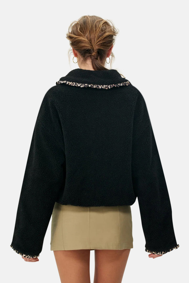 Natasha Sherpa Jacket Black