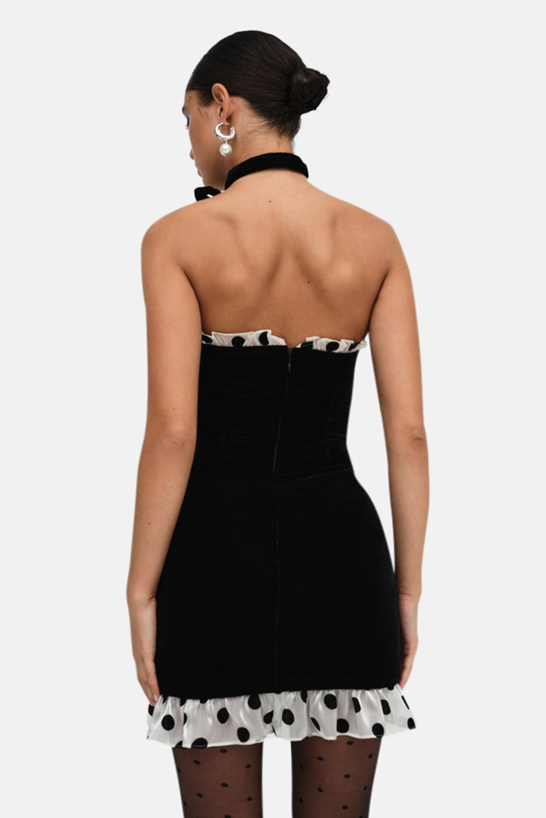 For Love & Lemons Melrose Mini Dress Black blueandcream For Love & Lemons Melrose Mini Dress Black blueandcream