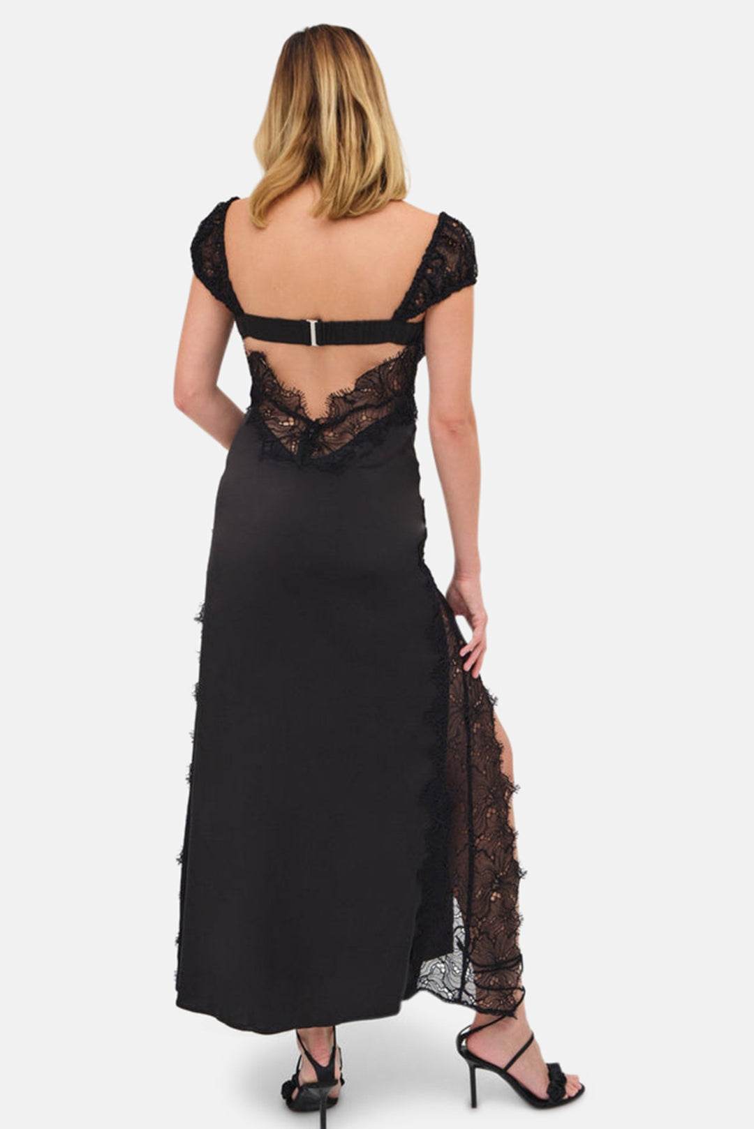 For Love & Lemons Casey Maxi Dress Black blueandcream For Love & Lemons Casey Maxi Dress Black blueandcream