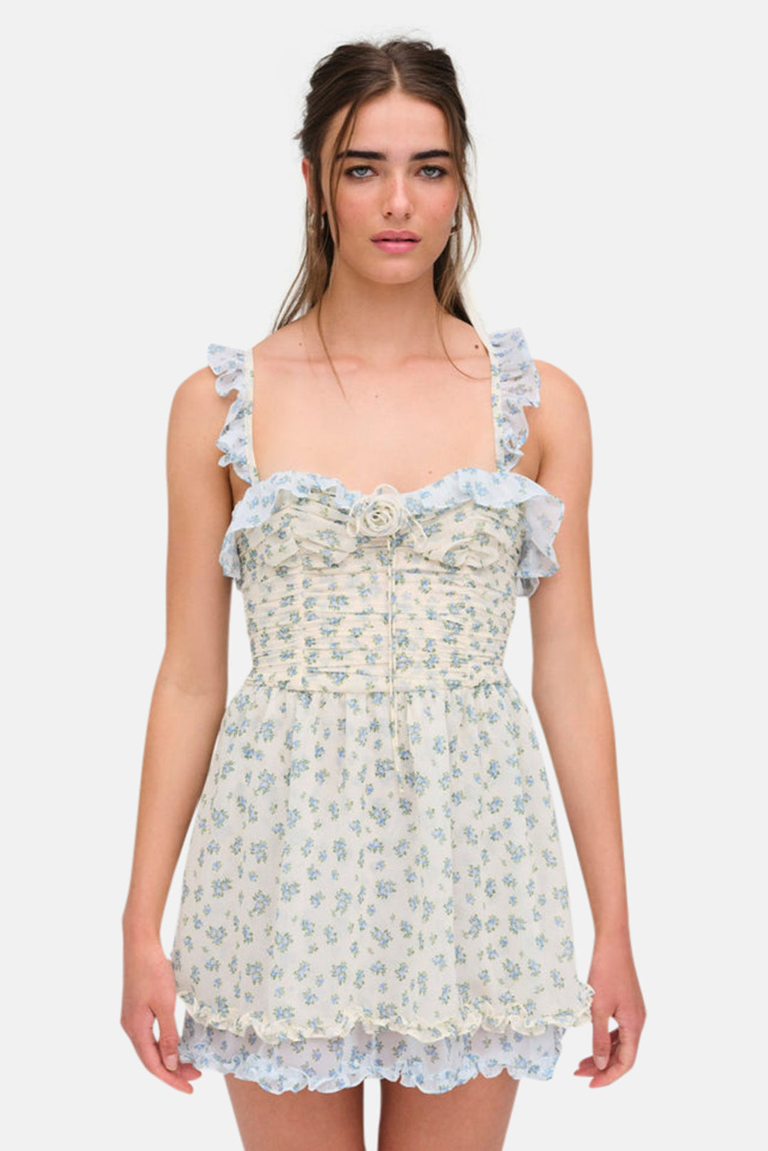 Chateau Mini Dress Blue Chateau Mini Dress Blue