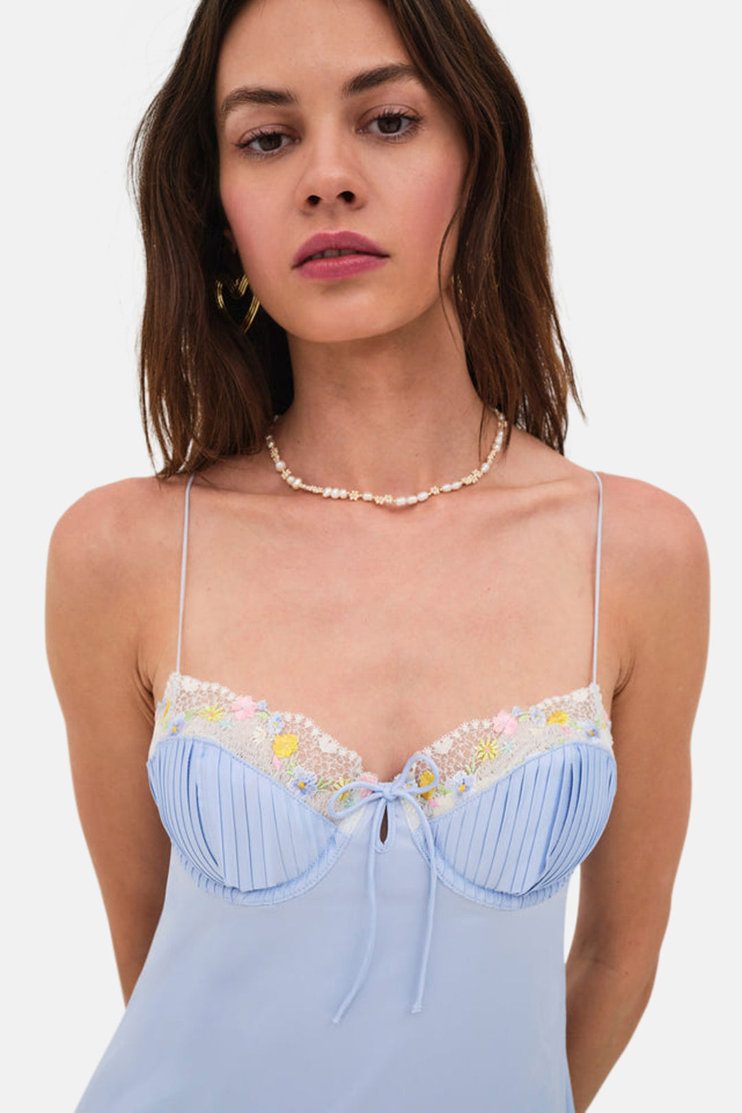 For Love & Lemons Paloma Slip Dress Baby Blue blueandcream For Love & Lemons Paloma Slip Dress Baby Blue blueandcream