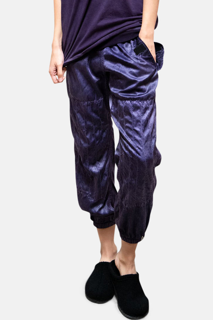 Flap/Snap Satin Jump Pant Purplelight Glass