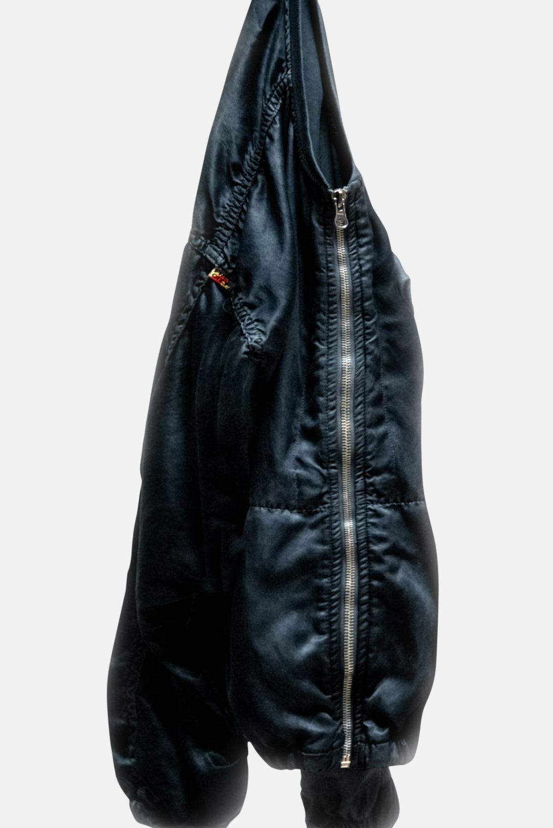 Satin Bomber Shell Jacket Superblack/Glass