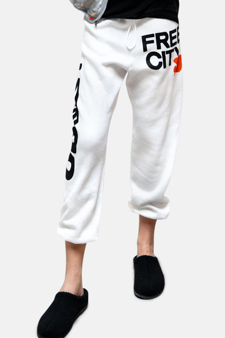 Circa'99 OG LetsGo Oldschool Polyblend/Fluff Sweatpant Superwhite