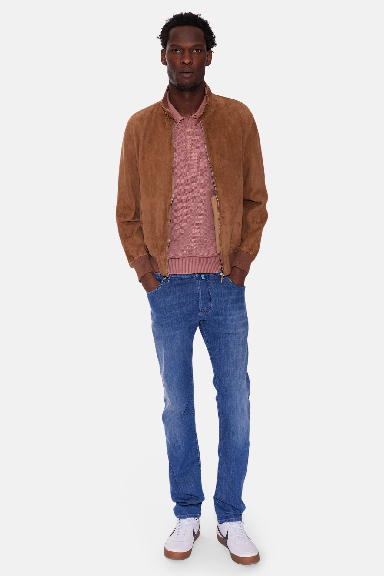 Boglioli Suede Bomber Camel – blueandcream
