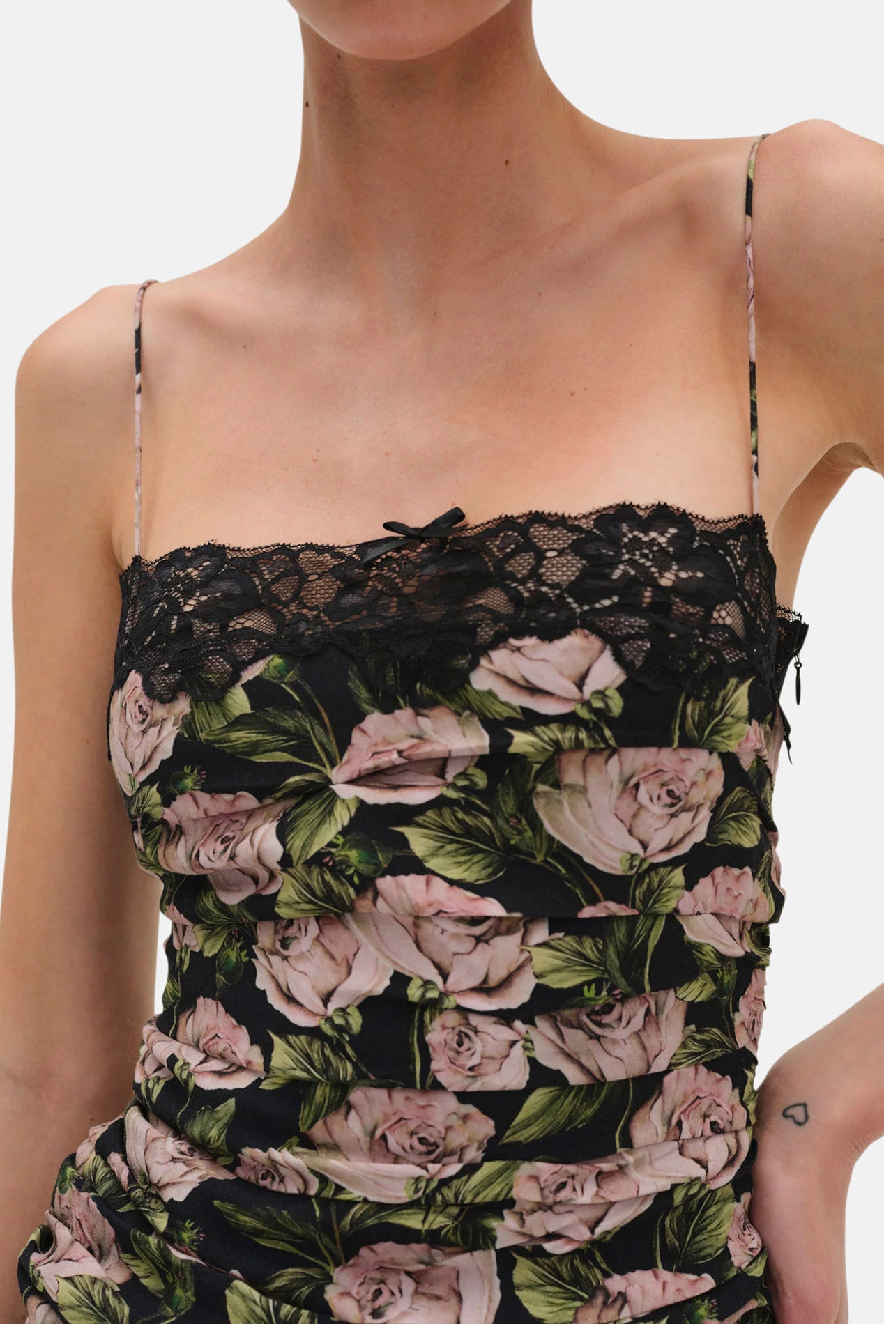 for Love & Lemons Fallen Rose Mini Dress Black – blueandcream